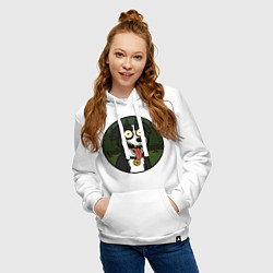 Толстовка-худи хлопковая женская Mr Pickles dog, цвет: белый — фото 2