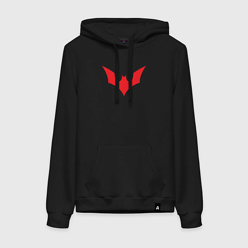 Женская толстовка-худи Red Batman logo / Черный – фото 1