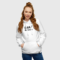 Толстовка-худи хлопковая женская Na na Batman, цвет: белый — фото 2