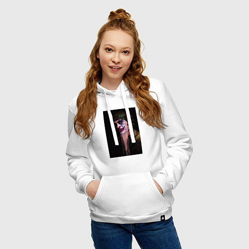 Женская толстовка-худи Joker art / Белый – фото 3