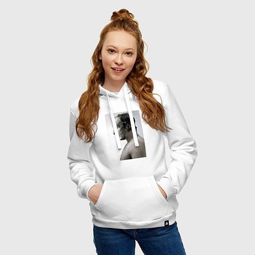 Женская толстовка-худи Пила / Белый – фото 3