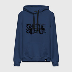 Толстовка-худи хлопковая женская Suicide Silence, цвет: тёмно-синий