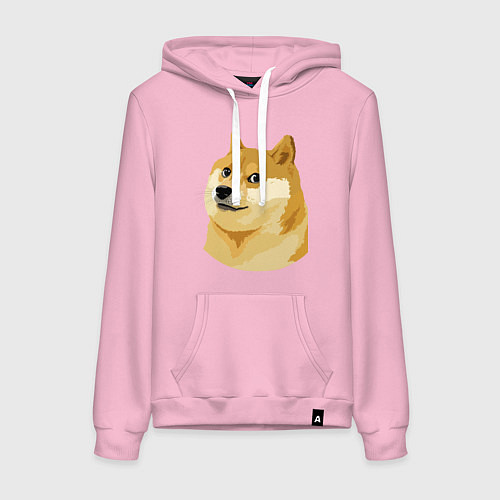 Женская толстовка-худи Doge / Светло-розовый – фото 1
