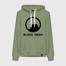 Толстовка-худи хлопковая женская Black Mesa: Logo, цвет: авокадо