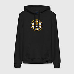 Толстовка-худи хлопковая женская Boston Bruins, цвет: черный