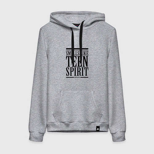 Женская толстовка-худи Smells like teen spirit / Меланж – фото 1