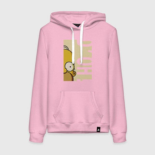 Женская толстовка-худи Homer Doh! / Светло-розовый – фото 1