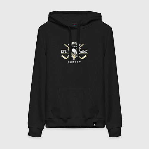 Женская толстовка-худи Pittsburgh Penguins: Est.1967 / Черный – фото 1