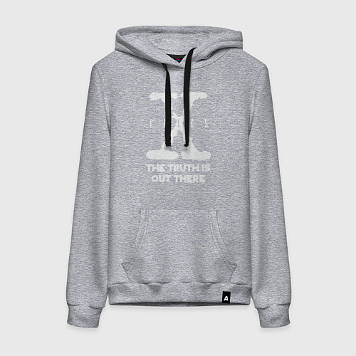 Женская толстовка-худи X-Files: Truth is out there / Меланж – фото 1