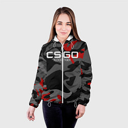 Куртка с капюшоном женская CS:GO Blood Tiger, цвет: 3D-белый — фото 2