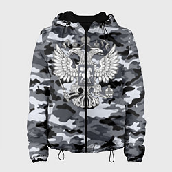 Куртка с капюшоном женская Городской камуфляж Россия, цвет: 3D-черный