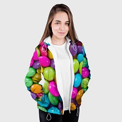 Куртка с капюшоном женская Конфетки, цвет: 3D-белый — фото 2