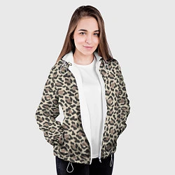 Куртка с капюшоном женская Шкура леопарда, цвет: 3D-белый — фото 2