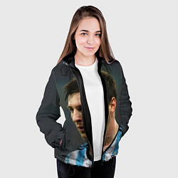 Куртка с капюшоном женская Leo Messi, цвет: 3D-черный — фото 2