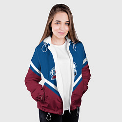 Куртка с капюшоном женская NHL: Colorado Avalanche, цвет: 3D-белый — фото 2