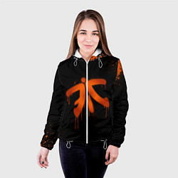 Куртка с капюшоном женская Fnatic: Black collection, цвет: 3D-белый — фото 2