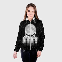 Куртка с капюшоном женская Лунная мелодия, цвет: 3D-белый — фото 2