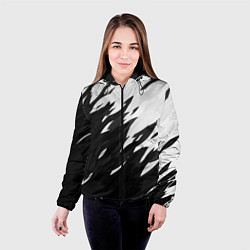 Куртка с капюшоном женская Black & white, цвет: 3D-черный — фото 2