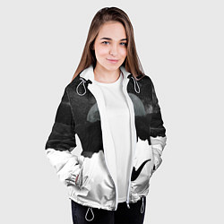 Куртка с капюшоном женская Космос, цвет: 3D-белый — фото 2