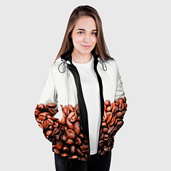 Куртка с капюшоном женская Coffee, цвет: 3D-черный — фото 2