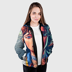 Куртка с капюшоном женская BioShock Infinite, цвет: 3D-черный — фото 2