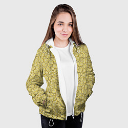 Куртка с капюшоном женская Bitcoins Coins, цвет: 3D-белый — фото 2