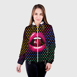 Куртка с капюшоном женская Pop art, цвет: 3D-белый — фото 2