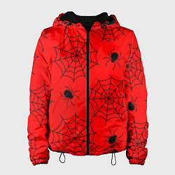 Куртка с капюшоном женская Рассадник пауков, цвет: 3D-черный