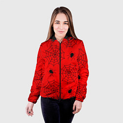 Куртка с капюшоном женская Рассадник пауков, цвет: 3D-черный — фото 2