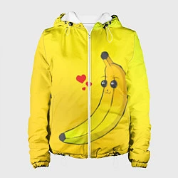 Куртка с капюшоном женская Just Banana (Yellow), цвет: 3D-белый