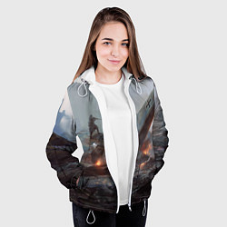 Куртка с капюшоном женская Battlefield: Plan A, цвет: 3D-белый — фото 2