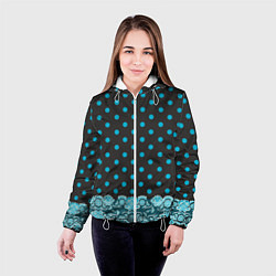 Куртка с капюшоном женская Имитация кружева, цвет: 3D-белый — фото 2