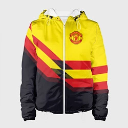 Куртка с капюшоном женская Man United FC: Yellow style, цвет: 3D-белый