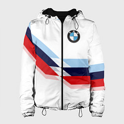 Куртка с капюшоном женская BMW БМВ WHITE, цвет: 3D-черный