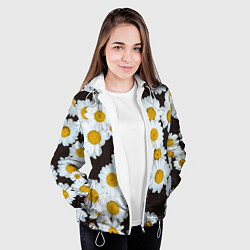 Куртка с капюшоном женская Аромашки, цвет: 3D-белый — фото 2