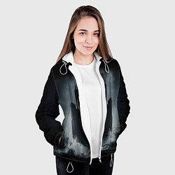 Куртка с капюшоном женская HIM: Devil Castle, цвет: 3D-белый — фото 2