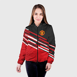 Куртка с капюшоном женская Man UTD FC: Sport Line 2018, цвет: 3D-черный — фото 2