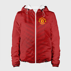 Куртка с капюшоном женская Manchester United: Red Lines, цвет: 3D-белый
