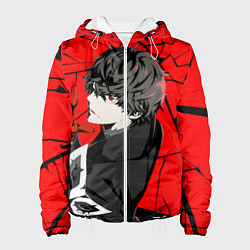 Куртка с капюшоном женская Persona 5, цвет: 3D-белый