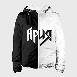 Куртка с капюшоном женская Ария Ч/Б, цвет: 3D-белый