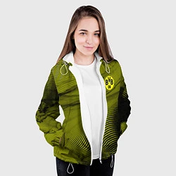 Куртка с капюшоном женская FC Borussia Sport, цвет: 3D-белый — фото 2