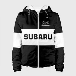 Куртка с капюшоном женская Subaru: Black Sport, цвет: 3D-белый