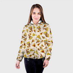 Куртка с капюшоном женская Pizza Love, цвет: 3D-белый — фото 2