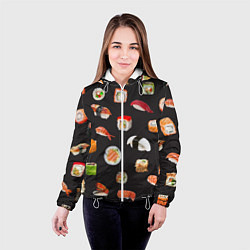 Куртка с капюшоном женская Планета суши, цвет: 3D-белый — фото 2