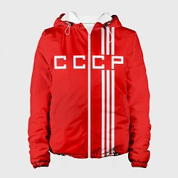 Куртка с капюшоном женская Cборная СССР, цвет: 3D-белый