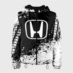 Куртка с капюшоном женская Honda: Black Spray, цвет: 3D-черный