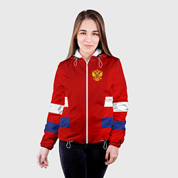 Куртка с капюшоном женская Russia: Sport Tricolor, цвет: 3D-белый — фото 2