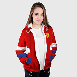 Куртка с капюшоном женская Russia: Sport Tricolor, цвет: 3D-белый — фото 2