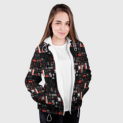 Куртка с капюшоном женская Twenty One Pilots: Pattern, цвет: 3D-белый — фото 2