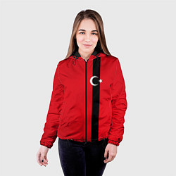 Куртка с капюшоном женская Турция, цвет: 3D-черный — фото 2